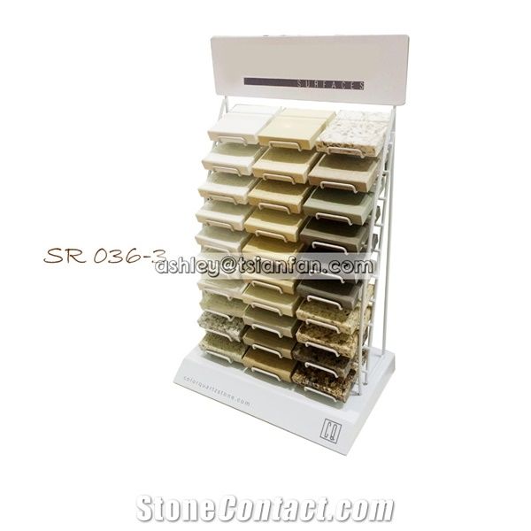 Quartz-Marble-Granite-Stone Samples Display Rack Sr036-3