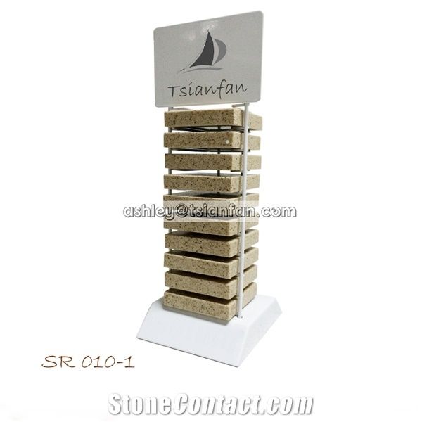 Desktop Portable Stone Samples Tower Display Rack Stand