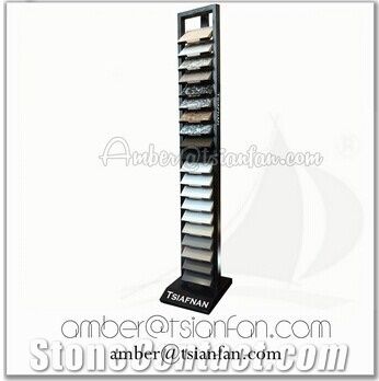 Metal Granite Sample Display Tower for Quartz Stone , Marble
