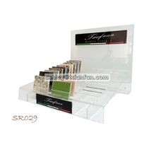 Pure Acrylic Counter Top Display Stand For Stone Samples