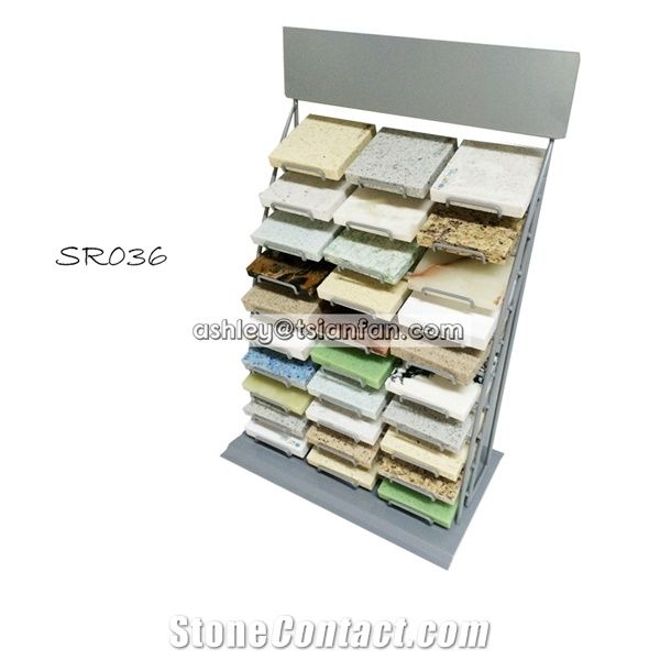 Quartz-Marble-Granite-Stone Samples Display Rack Sr036