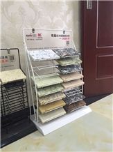 Sr091 Quartz Stone Metal Tabletop Display Stand for Marketing