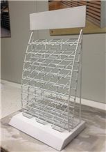 Sr091 Quartz Stone Metal Tabletop Display Stand for Marketing