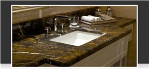 King Gold Marble Bathroom Top