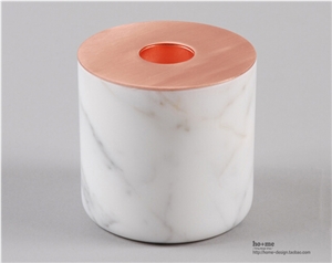 Marble Candel Holder, White Marble Home Decor