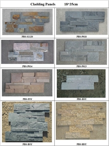 Stack Stone-S Shaped - Interlocking China Slate Cultured Stone 7"X14"X5/8