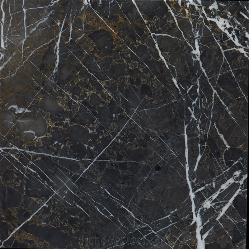 Medi Black Polished Marble Floor Tiles, Wall Tiles