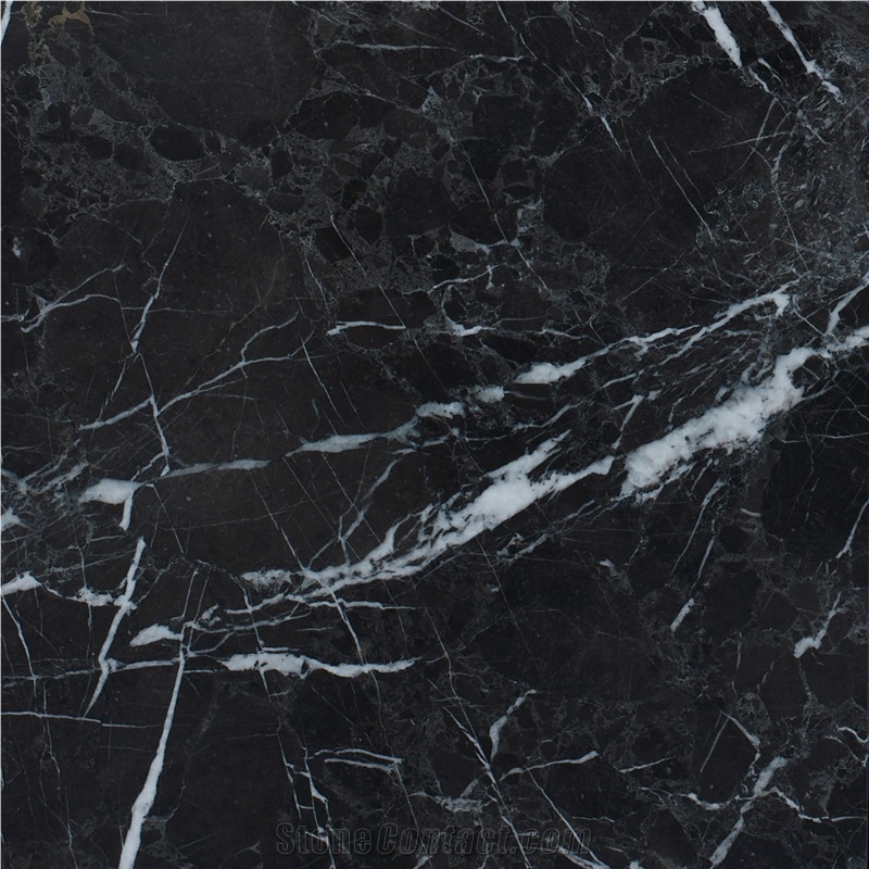 Medi Black Polished Marble Floor Tiles, Wall Tiles