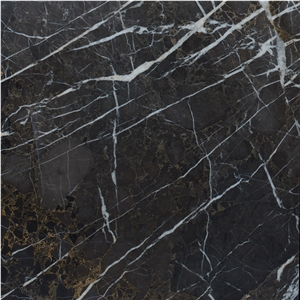 Medi Black Polished Marble Floor Tiles, Wall Tiles