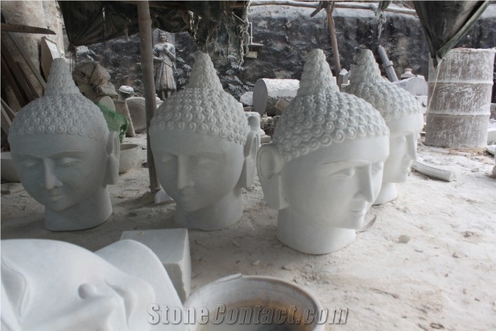 Elephant Statues 1, White Marble Statues