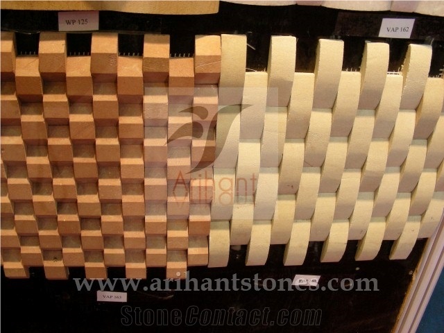Pattern 5 Mosaics, White Marble Wall Mosaic, Tumbled Mosaic