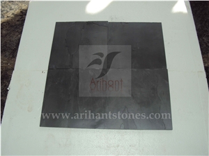 Rajasthan Black Slate Tiles & Slabs, Black Slate Flooring Tiles Walling Tiles