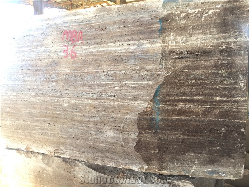 Dark Smoky Travertine, Black Travertine Blocks Iran