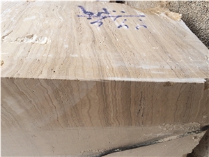 Wavy Beige Travertine Blocks Iran