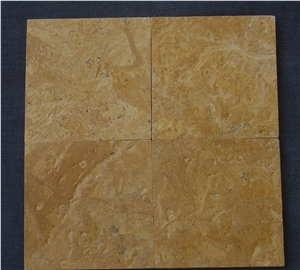 Flower Gold Limestone Brushed Finish Tiles & Slabs, Yellow Limestone Floor Tiles, Wall Tiles Flower Gold Limestone Brushed Finish Tiles & Slabs, Yellow Limestone Floor Tiles, Wall Tiles