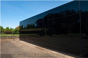 Black Glass Artificial Stone Crystalized Black