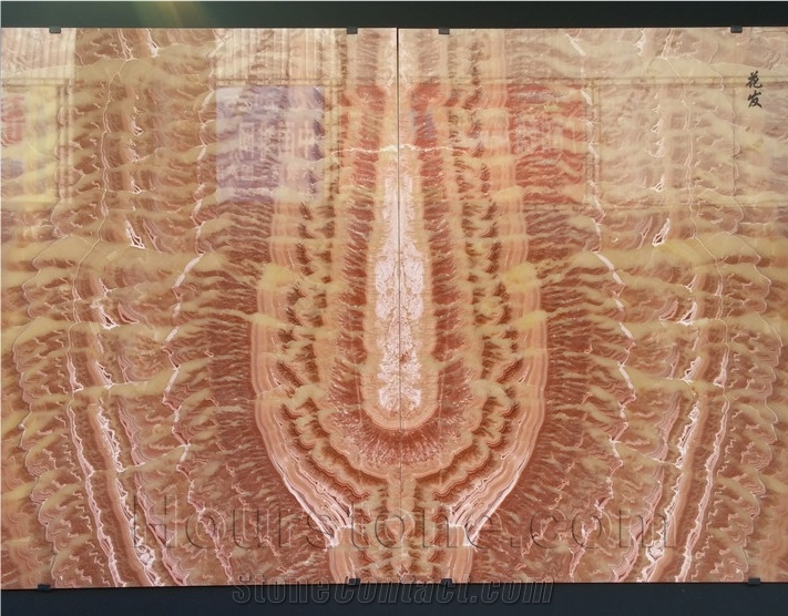 China Red Dragon Onyx Slab, Bookmatch,Feature Wall