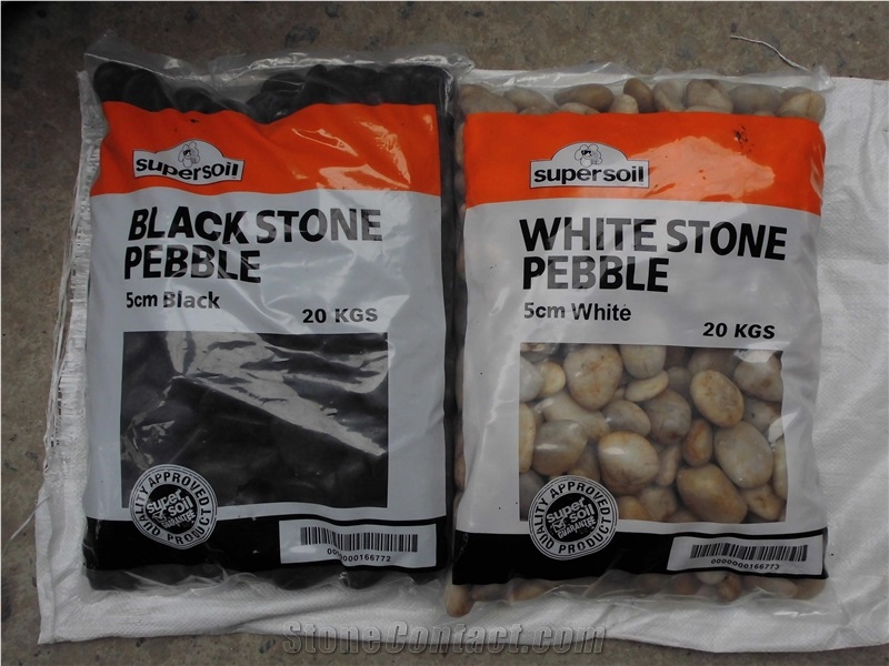 China Manufacturer River Stone Garden Cobbles Black Pebbles