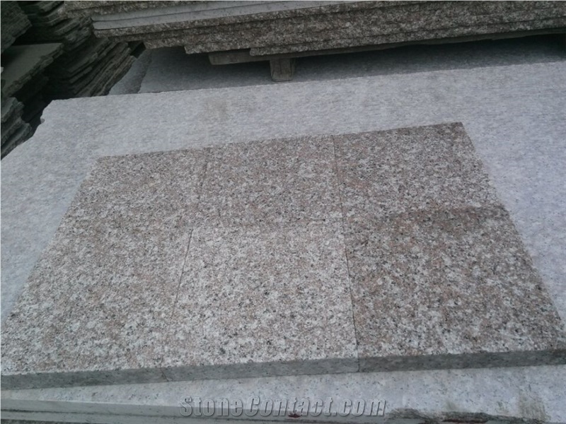 G687 Granite Slabs & Tiles, Peach Granite Flamed Finished