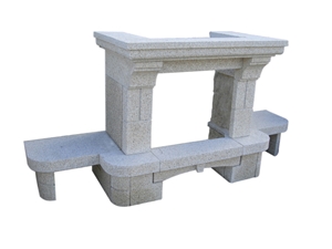Cinza Alpendurada Granite Carved Fireplaces, Grey Granite Fireplaces Portugal