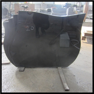 Absolute Black Granite Monument Shanxi Black Granite Headstone