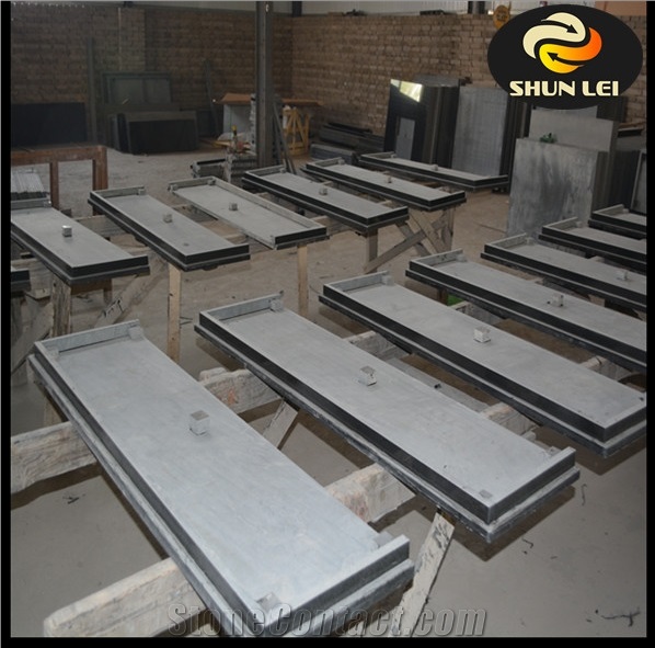 Box and Lipped Granite Hearth Shanxi Black Granite Fireplace Hearth