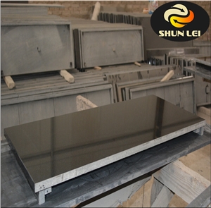 Box and Lipped Granite Hearth Shanxi Black Granite Fireplace Hearth