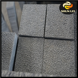 Shanxi Black Granite Cube Stone, Black Granite Factory