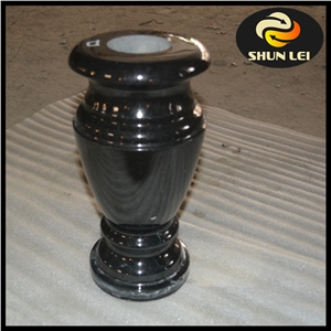 Cemetery Flower Vase China Black Granite Vase