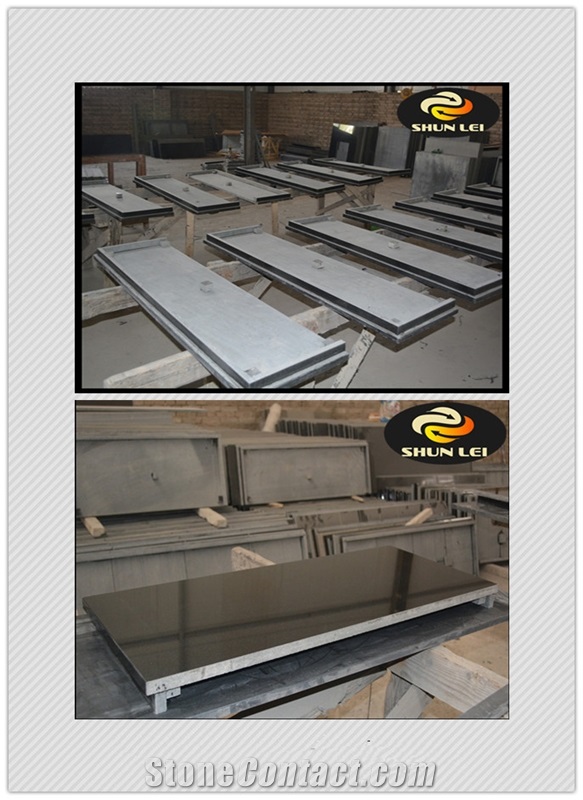 Cheap Granite Fireplace Base and Hearth, Shanxi Black Granite Fireplace