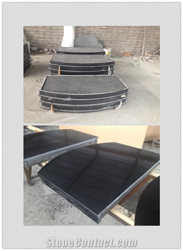 Cheap Granite Fireplace Base and Hearth, Shanxi Black Granite Fireplace