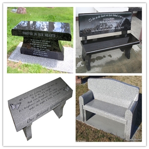 China Black Granite Memorial Bench China Black Granite Memorial Bench