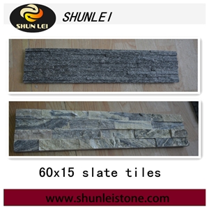China Grey Slate Cultured Stone,Wall Cladding Stone