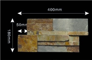 China Multicolor Slate Cultured Stone for Wall Cladding