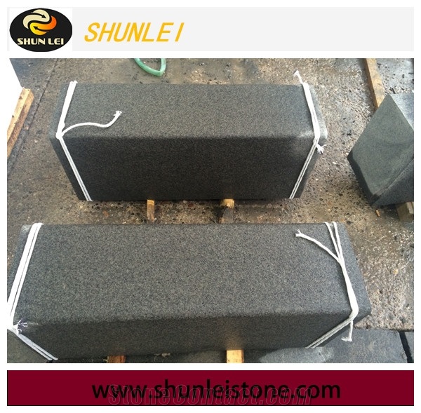 Flamed Shanxi Black Granite Kerbstone