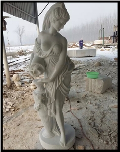 Life Size Women Statues, Stone White Marble Statues