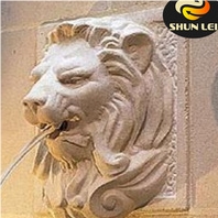 Lion Head Wall Fountain, Beige Marble Fountain Lion Head Wall Fountain, Beige Marble Fountain