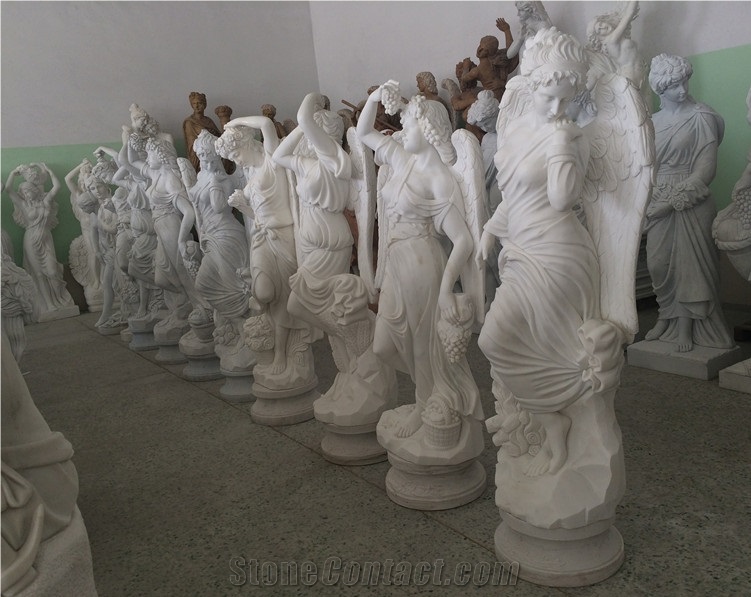 Marble Angel Scuptures, White Marble Sculpture & Statue