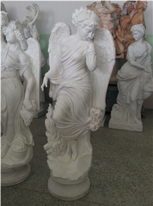 Marble Angel Scuptures, White Marble Sculpture & Statue