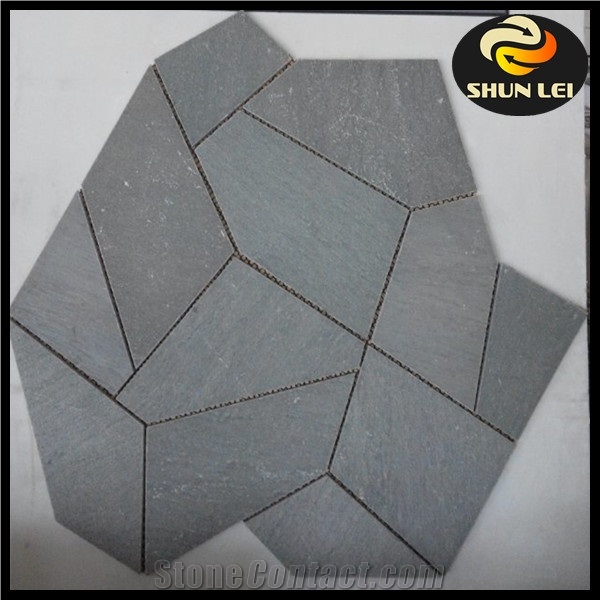 Random Slate Flagstone Paver Walkway Driveway