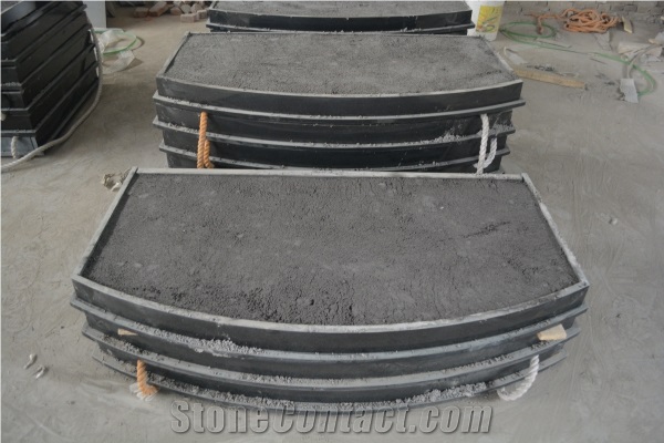 Shanxi Black Granite Filled Fireplace Hearth Slabs