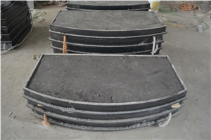 Shanxi Black Granite Filled Fireplace Hearth Slabs