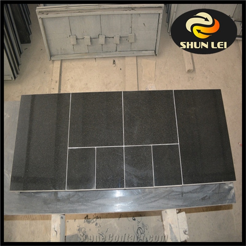 Shanxi Black Granite Jointed Fireplace Hearth