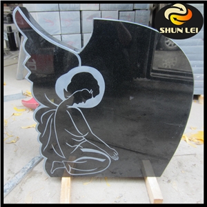 Shanxi Black Granite Memorial Stone, Black Granite Monument