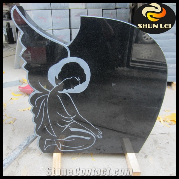 Shanxi Black Granite Tombstone,Absolute Black Granite Tombstone,India Black Granite Tombstone