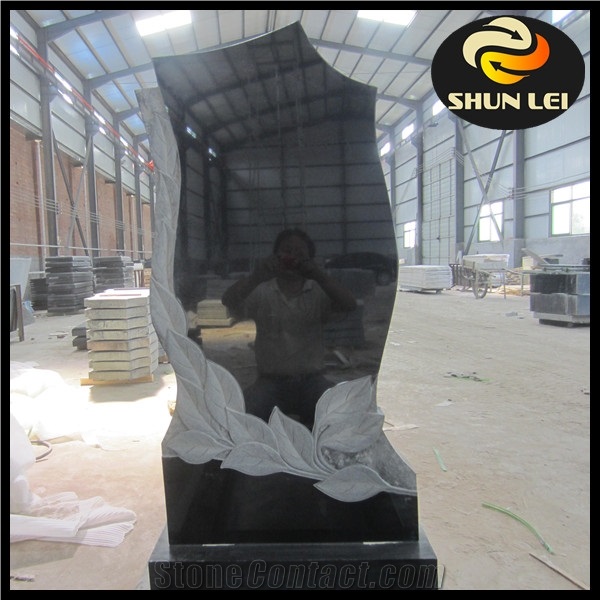 Shanxi Black Granite Tombstone, Grave Stone, Granite Monuments