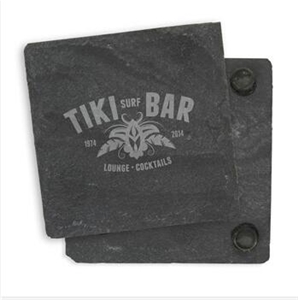 Slate Teacup Coaster - Tea Trays, Black Slate Tea Trays