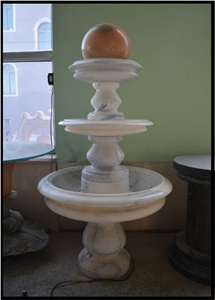 Small Indoor Water Fountain, White Marble Fountain