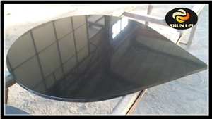 Tear Drop Granite Hearth, Shanxi Black Granite Fireplace