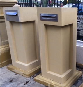 China Yellow Sandstone Exterior Mailbox/ Letter Boxes Simple Design